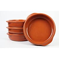 Cazuelas de barro con asas. 18-1 cm diámetro exterior- con asas 20cm x 4-50cm altura. Conjunto de 4 cazuelas. Hechas en…